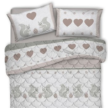 Trapunta invernale in cotone made in Italy SCOIATTOLO BEIGE