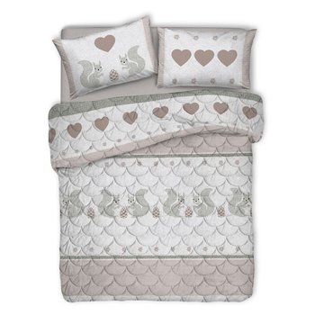 Trapunta invernale in cotone made in Italy SCOIATTOLO BEIGE