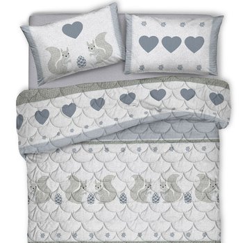 Trapunta invernale in cotone made in Italy SCOIATTOLO GRIGIO