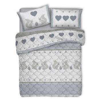 Trapunta invernale in cotone made in Italy SCOIATTOLO GRIGIO