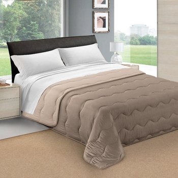 Trapunta bicolore Marrone e beige
