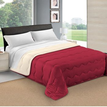 Trapunta bicolore Bordeaux e panna