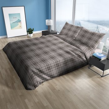 Trapuntino primaverile matrimoniale in cotone made in Italy - SCOZZESE BEIGE