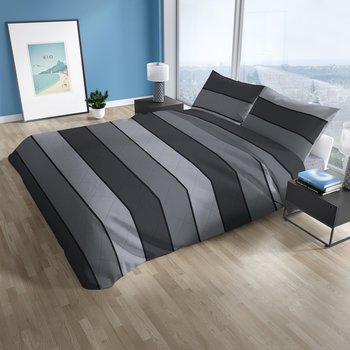 Trapuntino primaverile matrimoniale in cotone made in Italy - FASCIATO GRIGIO