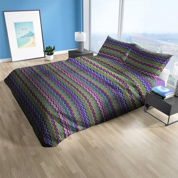 Trapuntino primaverile matrimoniale in cotone made in Italy - BAIA lilla