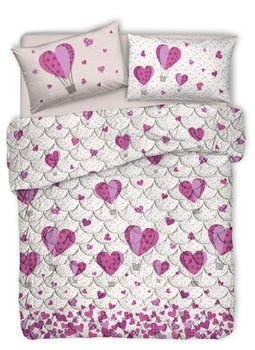 Trapuntino Primaverile in cotone made in Italy MONGOLFIERE LILLA