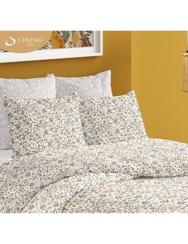 Completo lenzuola matrimoniale FLORAISON - OCRA