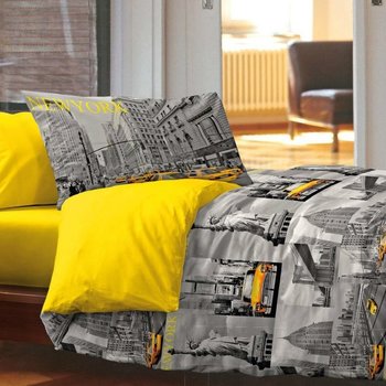 Trapuntino primaverile made in italy - NEW YORK con federe