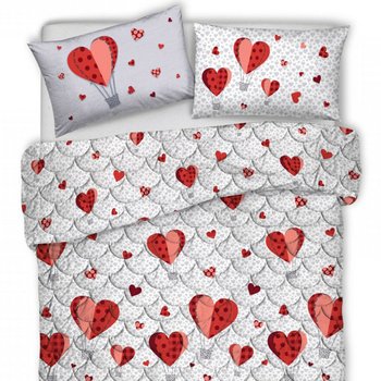 Trapuntino Primaverile in cotone made in Italy MONGOLFIERE ROSSO