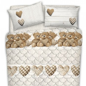 Trapuntino primaverile in cotone made in italy - ORSETTI BEIGE