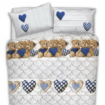 Trapuntino primaverile in cotone made in italy - ORSETTI BLU