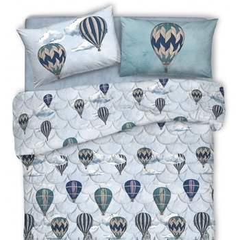 Trapuntino primaverile in cotone made in italy - VOLARE AZZURRO