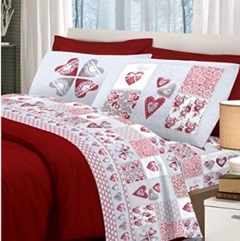 Completo Lenzuola Primavera Rosso