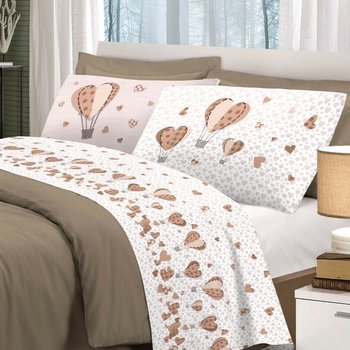 Completo lenzuola in cotone MONGOLFIERE BEIGE