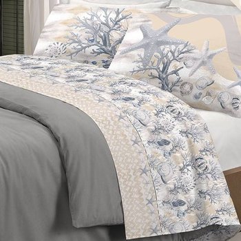 Completo lenzuola in cotone Marina Beige