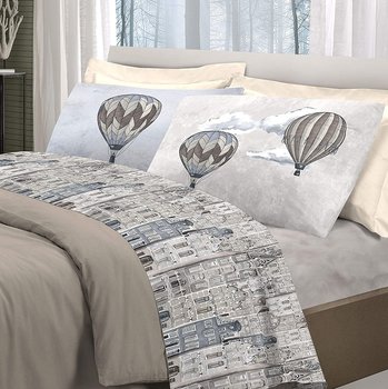 Completo lenzuola in cotone VOLARE BEIGE