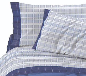 Completo lenzuola matrimoniale in Percalle di Cotone made in Italy TRATTO