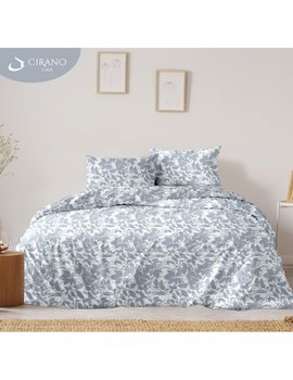 Copripiumino matrimoniale in cotone JUTE - BLU