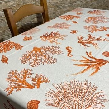 Tovaglia Corallo Arancio - varie misure