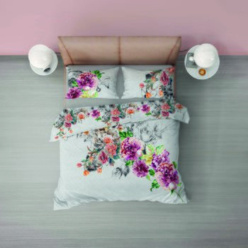 Completo lenzuola matrimoniale in cotone Flower stampa digitale