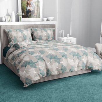 Copripiumino in cotone FOGLIA Grigio Verde