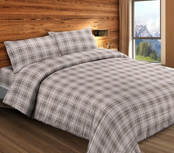 Copripiumino in cotone Scozzese beige