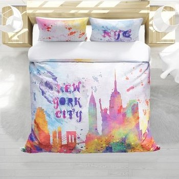 Copripiumino matrimoniale in stampa digitale NEW YORK CITY ROCK