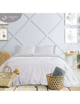 Copripiumino matrimoniale in cotone TWEED - GRIGIO