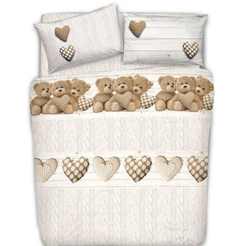 Copripiumino in cotone Orsetti Beige