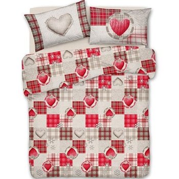 Copripiumino in cotone Mountain Love Rosso