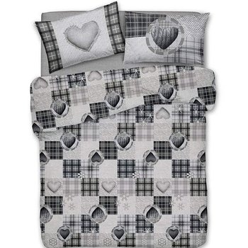 Copripiumino in cotone Mountain Love Grigio