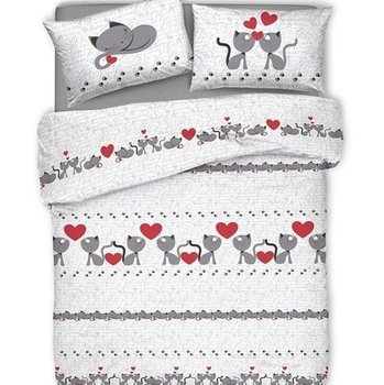 Copripiumino in cotone Cats Grigio