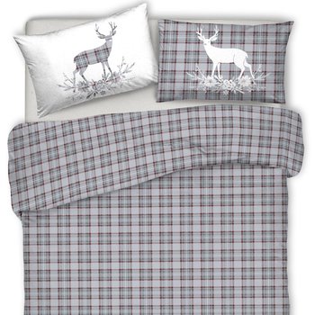 Copripiumino in cotone Cervo Grigio