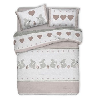 Copripiumino in cotone Scoiattolo Beige