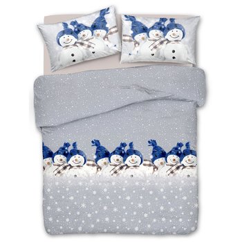 Copripiumino in cotone SNOWMAN BLU