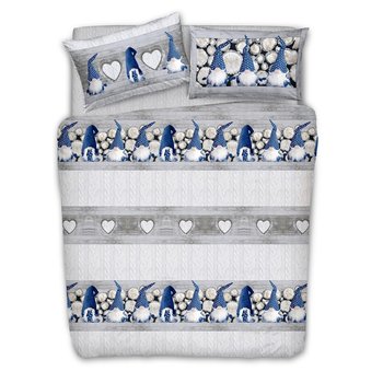 Copripiumino in cotone GNOMI BLU