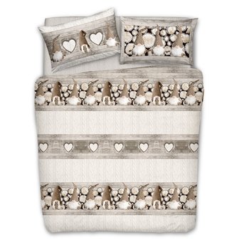 Copripiumino in cotone GNOMI BEIGE