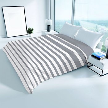 Copriletto con federe in cotone Piquet Riga Grigio