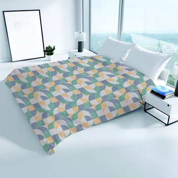 Copriletto con federe in cotone Piquet Geopop Verde