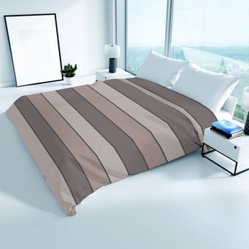 Copriletto con federe in cotone Piquet Fasciato Tortora