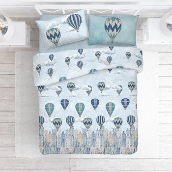 Copriletto in cotone Piquet Volare Azzurro