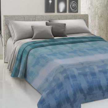 Copriletto in cotone Piquet Arcobaleno Blu