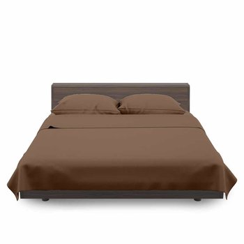 Completo lenzuola in cotone Marrone