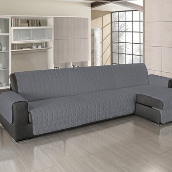 Copridivano con penisola Tinta unita Antracite