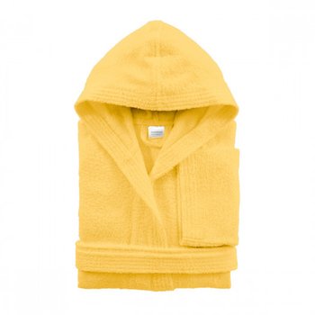 Accappatoio in morbida spugna di cotone in varie taglie Giallo