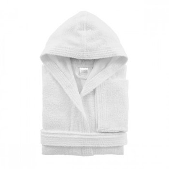 Accappatoio per Bambini in morbida spugna di cotone Bianco 4-16 anni