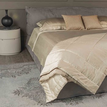 Completo lenzuola Luxury in raso 300 fili Argilla