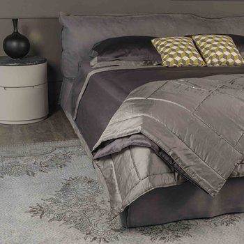 Completo lenzuola Luxury in raso 300 fili Grigio antracite