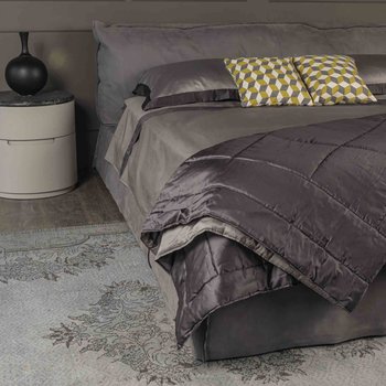 Completo lenzuola Luxury in raso 300 fili Grigio pietra
