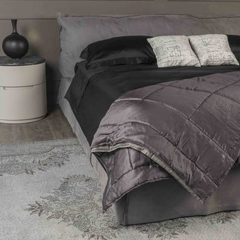 Completo lenzuola Luxury in raso 300 fili Nero ricco